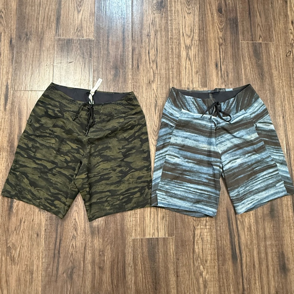 2/$70 Bundle Lululemon Camouflage and Striped Board Shorts